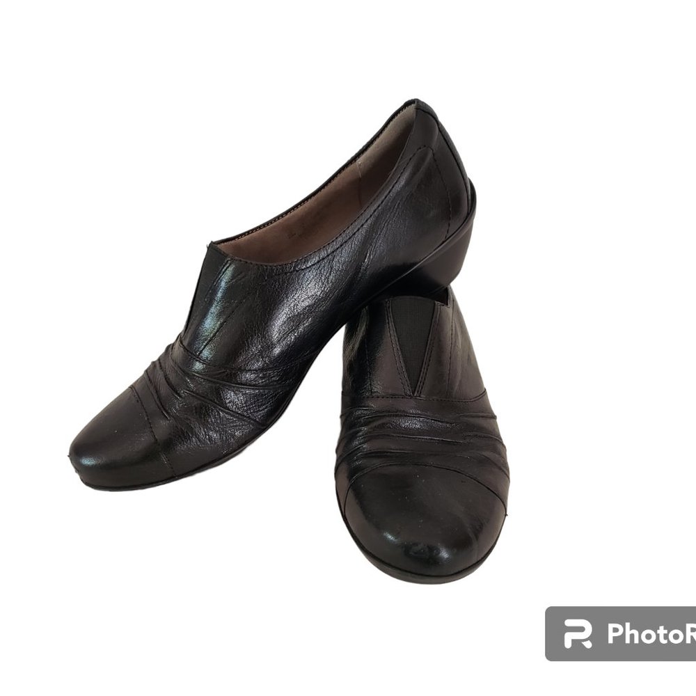 Leather Naturalizer N5 Comfort Oxford Hattie Black Size 10M Dark Academia